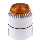 Cooper Fulleon 640054FULL-0147X Flashni Sounder Beacon - Amber Lens - White Base - Deep Base - 12V